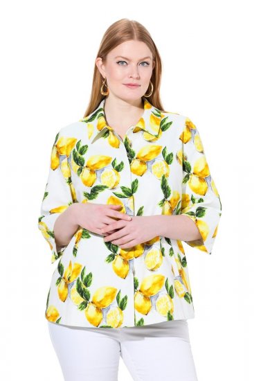 Ulla Popken 838952 Veste Blanc - Vestes - Vestes femme grande taille
