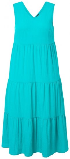Ulla Popken 839135 Robe longue sans manches Turquoise - Robes maxi - Robes maxi grande taille