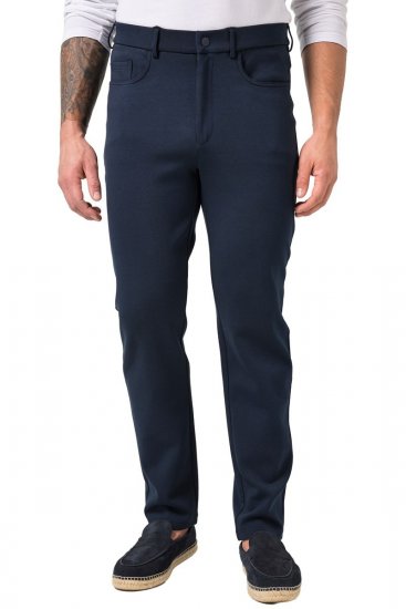 JP1880 New York Flexnamic Pantalon en jersey à cinq poches Bleu marine - Costumes - Costumes grandes tailles 