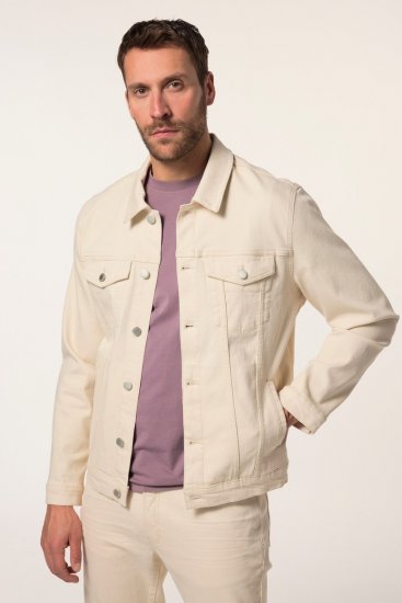 JP1880 839551 Veste en jean en coton biologique Beige clair - Vestes - Vestes Homme Grandes Tailles
