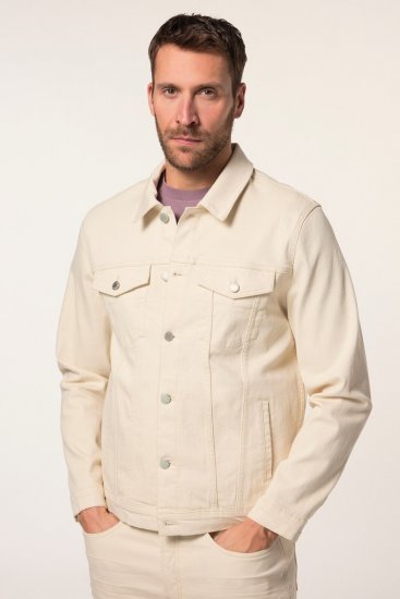 JP1880 839551 Veste en jean en coton biologique Beige clair - Vestes - Vestes Homme Grandes Tailles