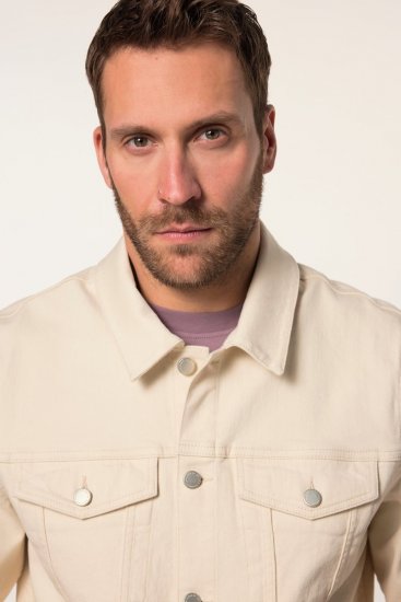 JP1880 839551 Veste en jean en coton biologique Beige clair - Vestes - Vestes Homme Grandes Tailles