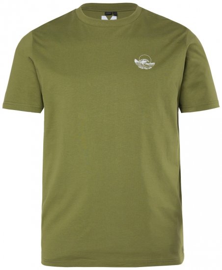 Men+ 682 T-shirt Vague Vert kaki - T-shirts - T-shirts Homme Grande Taille