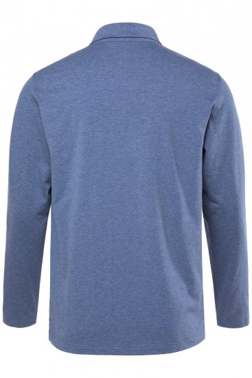 JAY-PI Quickdry Polo Long Sleeve Blue - Polos - Polos homme grande taille