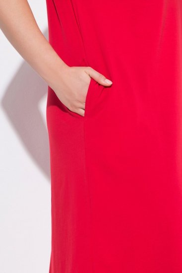 Ulla Popken 839896 Robe en jersey à strass Rose - Robes de soirée - Robes de soirée grande taille