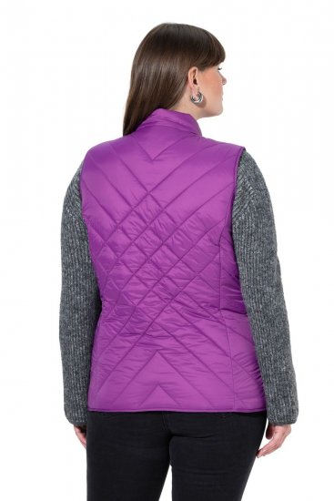 Ulla Popken 840047 Gilet matelassé déperlant Lilas - Gilets sans manches - 