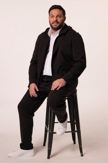 Men+ 205 Bilbao Flexlastic Blazer en jersey Noir - Costumes - Costumes grandes tailles 