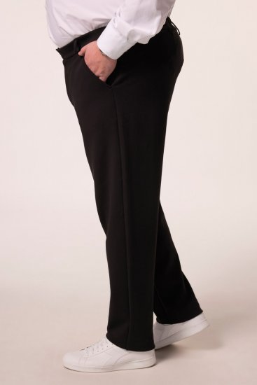 Men+ 207 Bilbao Flexlastic Chino en jersey Noir - Costumes - Costumes grandes tailles 