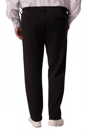Men+ 207 Bilbao Flexlastic Chino en jersey Noir - Costumes - Costumes grandes tailles 