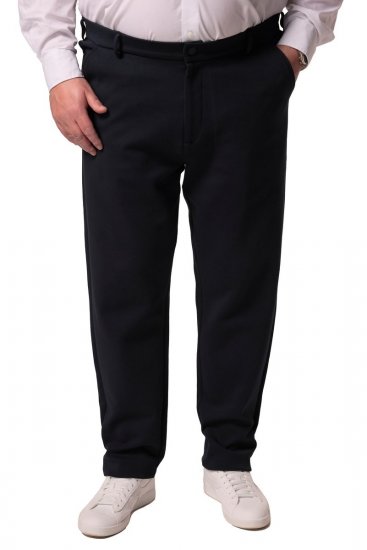 Men+ 207 Bilbao Flexlastic Chino en jersey Bleu marine - Costumes - Costumes grandes tailles 