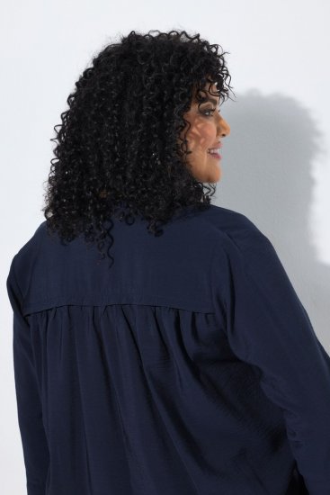 Ulla Popken 840210 Gilet Bleu marine - Cardigans - Cardigans femme grande taille