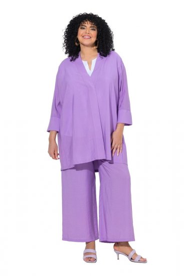 Ulla Popken 840210 Gilet Lilas - Cardigans - Cardigans femme grande taille
