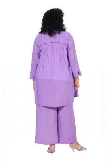 Ulla Popken 840210 Gilet Lilas - Cardigans - Cardigans femme grande taille