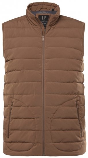 JP1880 840619 Gilet légèrement matelassé Brun gris - Vestes - Vestes Homme Grandes Tailles
