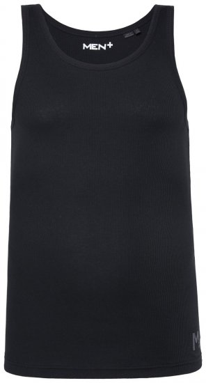 Men+ 620 Débardeur côtelé Noir - T-shirts - T-shirts Homme Grande Taille