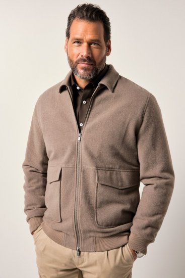 JP1880 Blouson Jacket Lightweight and Warm Brown - Vestes - Vestes Homme Grandes Tailles