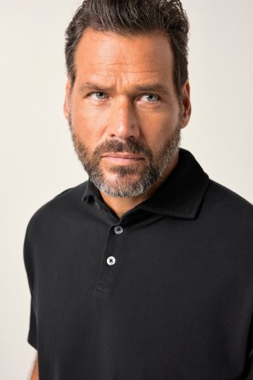 JP1880 Polo Shirt Pique Vintage Black - Polos - Polos homme grande taille