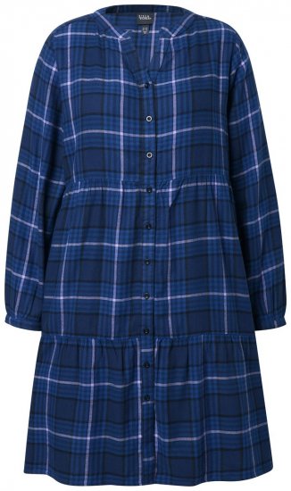 Ulla Popken 840929 Robe à carreaux Bleu marine - Robes midi - Robes midi grande taille