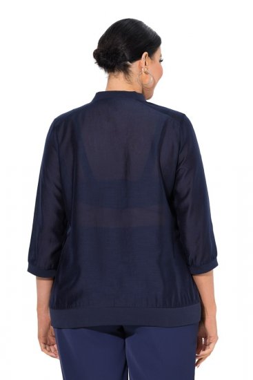 Ulla Popken 841127 Blouse Bleu marine - Chemisiers - Blouses grande taille pour tous les jours