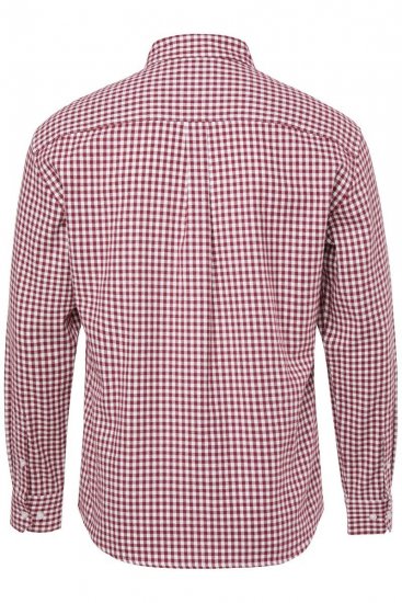 JP1880 Checked Flannel Shirt Long Sleeve Light Red - Chemises - Chemises Grandes Tailles Hommes