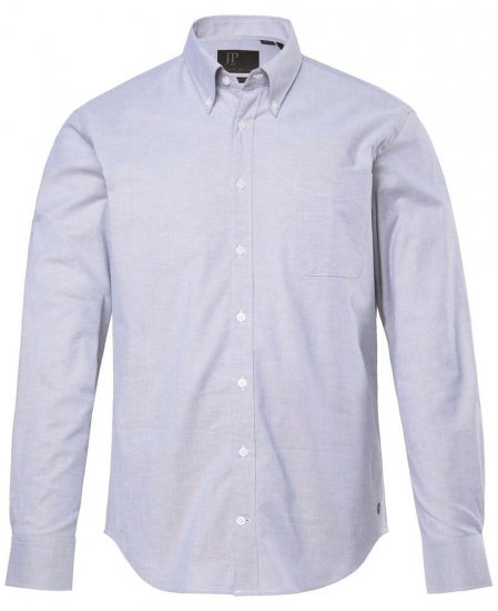 JP1880 Oxford Shirt Flexnamic Long Sleeve Grey - Chemises - Chemises Grandes Tailles Hommes