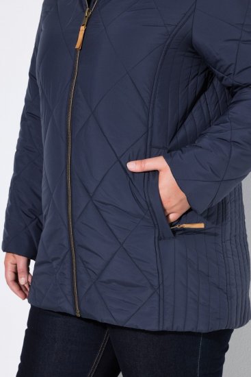 Ulla Popken 841360 Veste matelassée Bleu marine - Vestes - Vestes femme grande taille