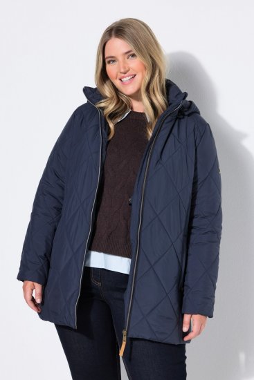 Ulla Popken 841360 Veste matelassée Bleu marine - Vestes - Vestes femme grande taille