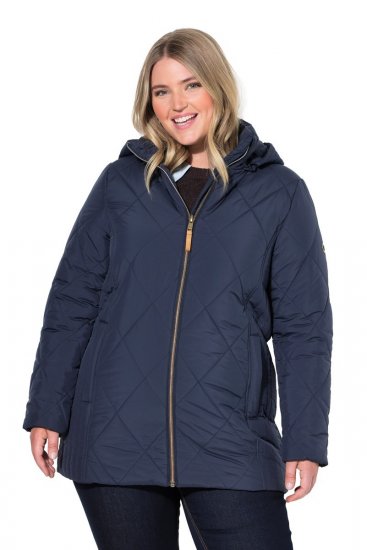Ulla Popken 841360 Veste matelassée Bleu marine - Vestes - Vestes femme grande taille