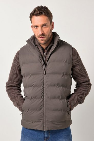 JP1880 841361 Gilet matelassé laser Brun moka - Vestes - Vestes Homme Grandes Tailles