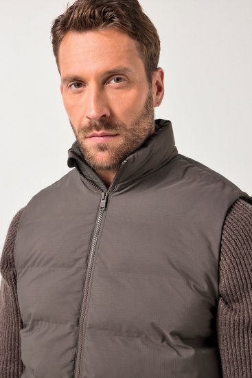 JP1880 841361 Gilet matelassé laser Brun moka - Vestes - Vestes Homme Grandes Tailles