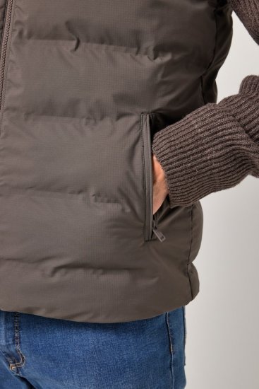 JP1880 841361 Gilet matelassé laser Brun moka - Vestes - Vestes Homme Grandes Tailles