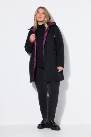 Ulla Popken 841398 Manteau Noir - Manteaux - Manteaux femme grande taille
