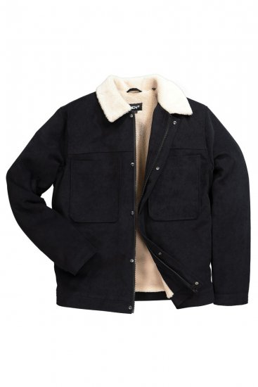 Men+ 545 Veste à col teddy Noir - Vestes - Vestes Homme Grandes Tailles