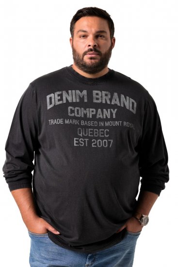 Men+ 612 T-shirt manches longues Denim Brand Company Noir - T-shirts - T-shirts Homme Grande Taille