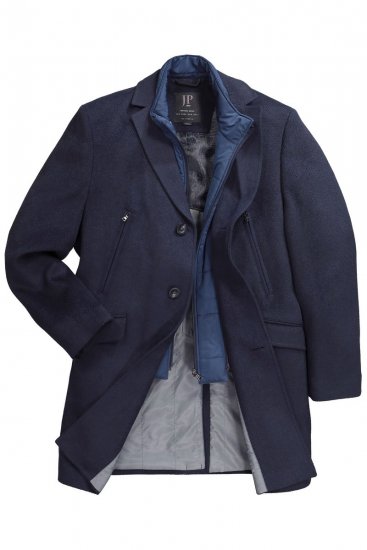 JP1880 Coat Flexnamic With Removable Insert Navy - Vestes - Vestes Homme Grandes Tailles