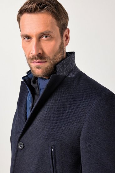 JP1880 Coat Flexnamic With Removable Insert Navy - Vestes - Vestes Homme Grandes Tailles