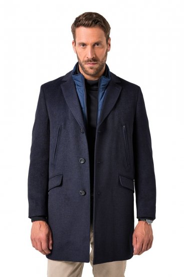 JP1880 Coat Flexnamic With Removable Insert Navy - Vestes - Vestes Homme Grandes Tailles