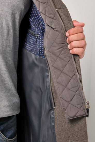 JP1880 Coat Flexnamic Quilted Insert Grey TALL - TALL vestes - Vestes TALL pour hommes grands