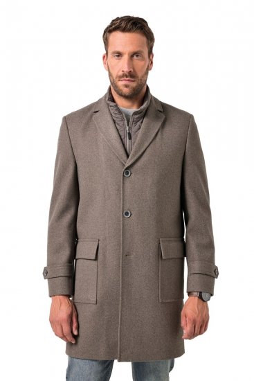 JP1880 Coat Flexnamic Quilted Insert Grey TALL - TALL vestes - Vestes TALL pour hommes grands