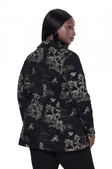 Ulla Popken 841901 Blazer à motifs Noir - Blazers - Blazers grande taille pour femme