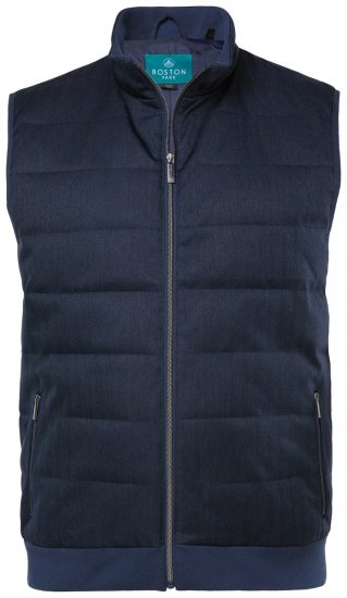 Boston Park 995 Gilet matelassé bicolore Bleu marine - Vestes - Vestes Homme Grandes Tailles