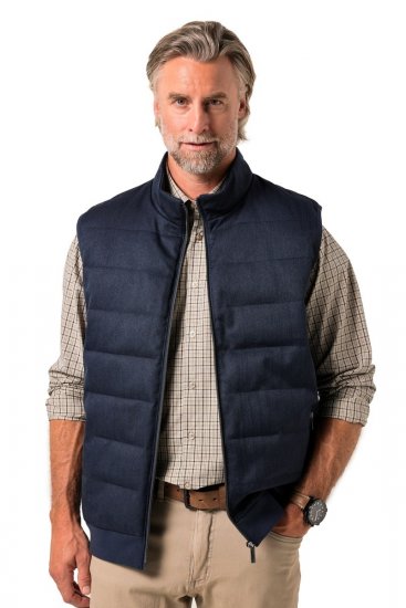 Boston Park 995 Gilet matelassé bicolore Bleu marine - Vestes - Vestes Homme Grandes Tailles