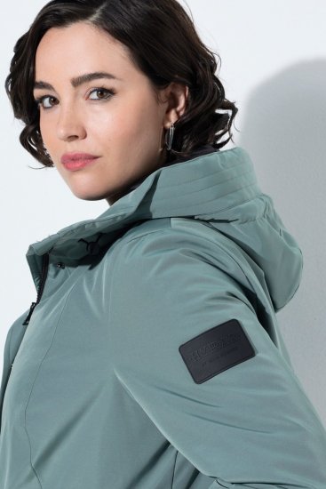 Ulla Popken 842008 Manteau technique Vert - Manteaux - Manteaux femme grande taille