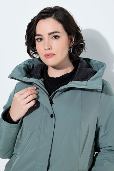 Ulla Popken 842008 Manteau technique Vert - Manteaux - Manteaux femme grande taille