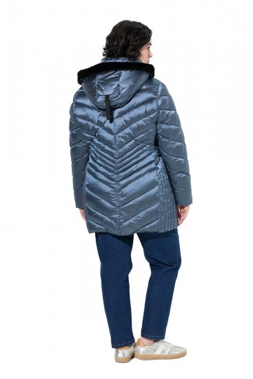 Ulla Popken 842013 Veste matelassée Bleu denim - Vestes - Vestes femme grande taille
