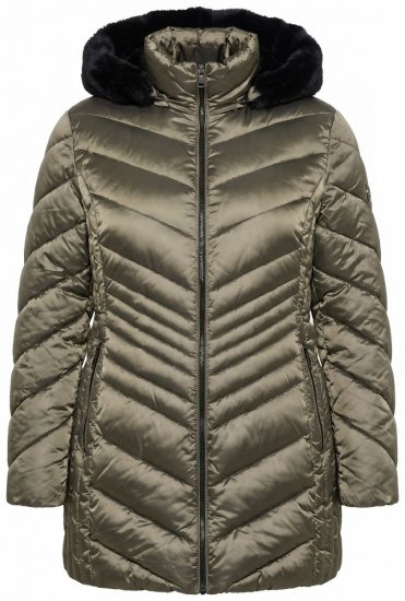 Ulla Popken 842013 Veste matelassée Marron clair - Vestes - Vestes femme grande taille