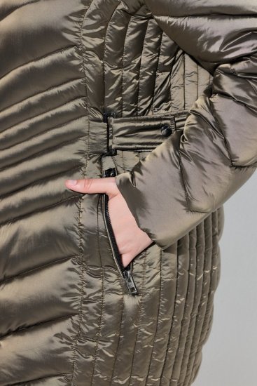 Ulla Popken 842013 Veste matelassée Marron clair - Vestes - Vestes femme grande taille