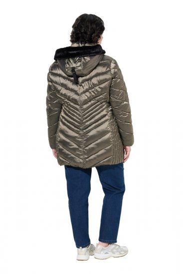 Ulla Popken 842013 Veste matelassée Marron clair - Vestes - Vestes femme grande taille