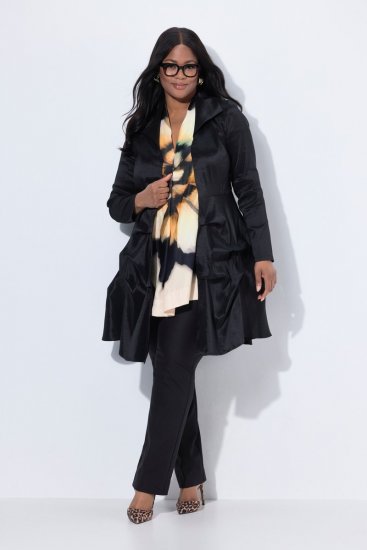 Ulla Popken 842028 Blazer à basque plissée Noir - Blazers - Blazers grande taille pour femme