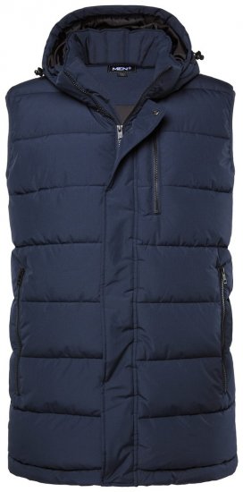 Men+ 433 Gilet matelassé à capuche Bleu marine - Vestes - Vestes Homme Grandes Tailles